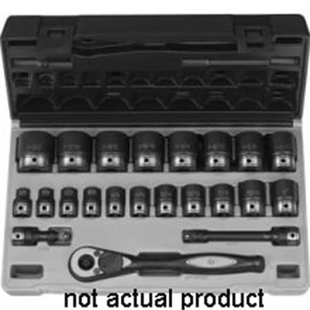 Grey Pneumatic 1/2" Drive, 6-Point SAE Socket, 1/2 Drive X 9/16 Standard Duo-Socket - 6 Point 82018R